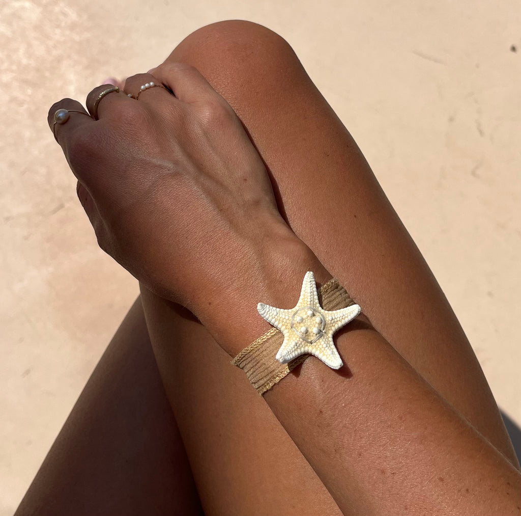 Bracelet Soie et Étoile de mer