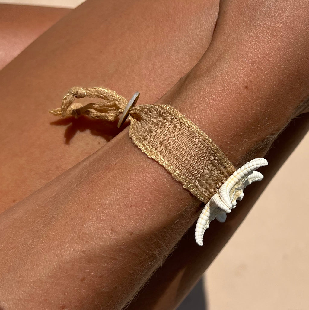 Bracelet Soie et Étoile de mer
